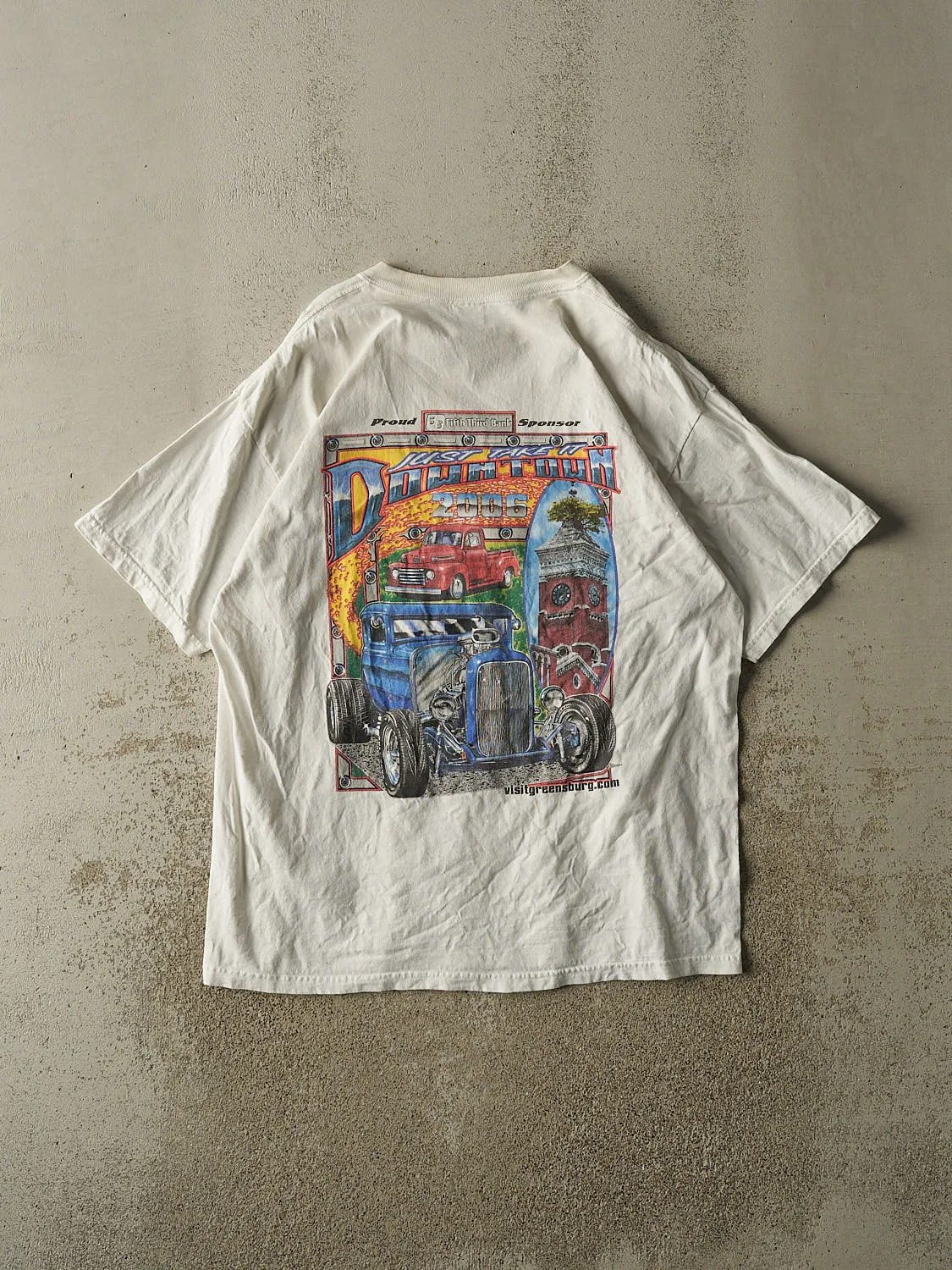 Vintage 06' White Downtown Cars Tee (L/XL) sold by Rebalance Vintage product image thumbnail 2