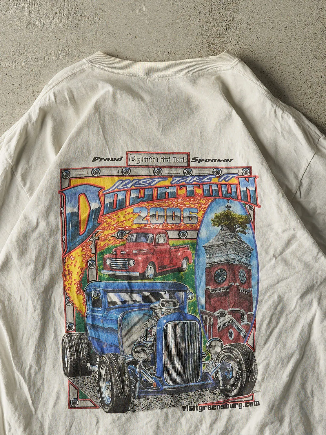 Vintage 06' White Downtown Cars Tee (L/XL) sold by Rebalance Vintage product image thumbnail 4