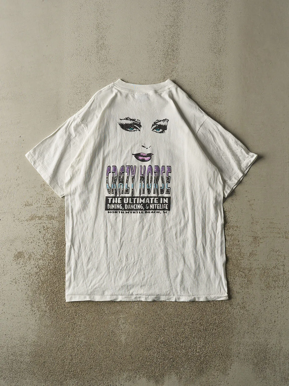 Vintage 90s White Crazy Horse Saloon Tee (XL) sold by Rebalance Vintage product image thumbnail 2