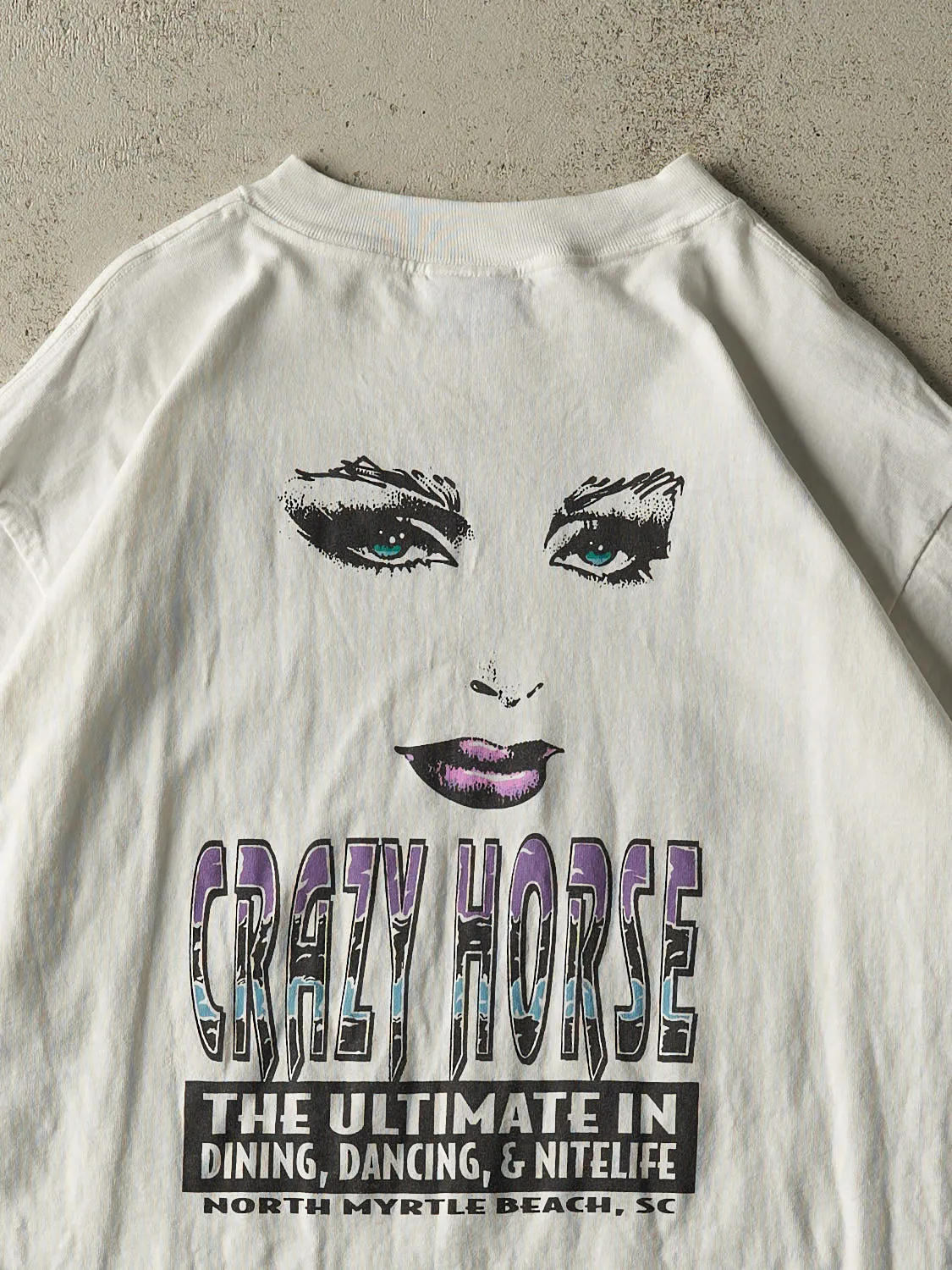 Vintage 90s White Crazy Horse Saloon Tee (XL) sold by Rebalance Vintage product image thumbnail 4