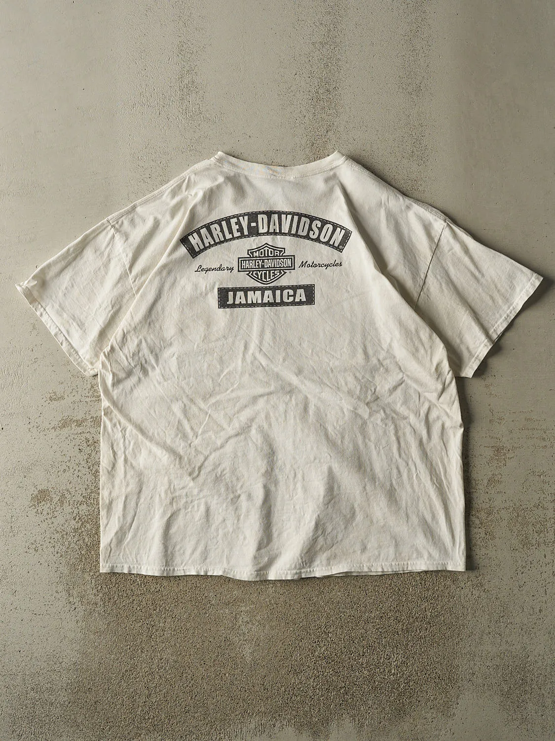 Vintage Y2K White Harley Davidson Jamaica Pocket Tee (XXL) sold by Rebalance Vintage product image thumbnail 2