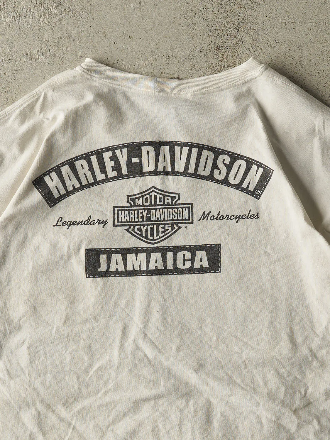 Vintage Y2K White Harley Davidson Jamaica Pocket Tee (XXL) sold by Rebalance Vintage product image thumbnail 4