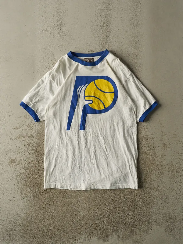 Vintage 90s White Indiana Pacers Ringer Tee (XL) sold by Rebalance Vintage