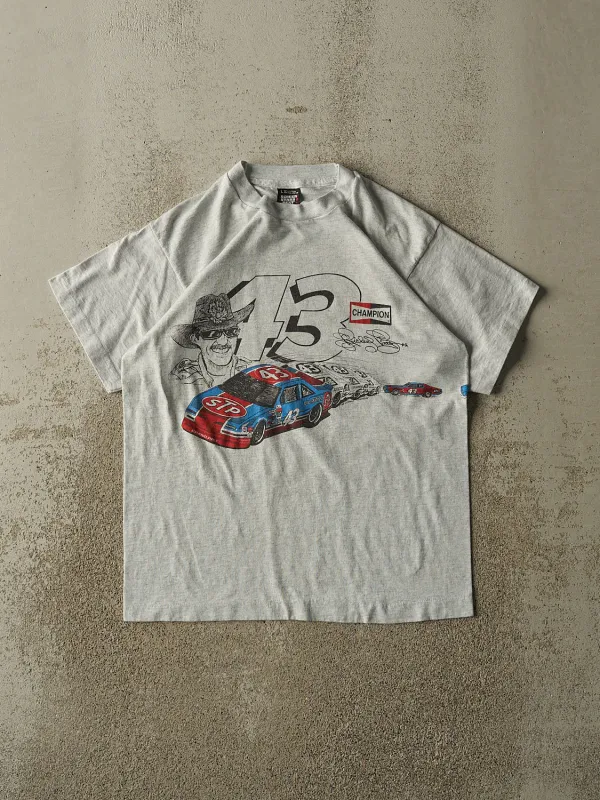 Vintage 90s Heather Grey Richard Petty Nascar Tee (M) made by Rebalance Vintage