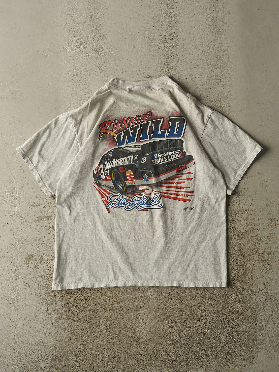 Vintage 90s Heather Grey Dale Earnhardt Nascar Racing Tee (XL) sold by Rebalance Vintage product image thumbnail 2