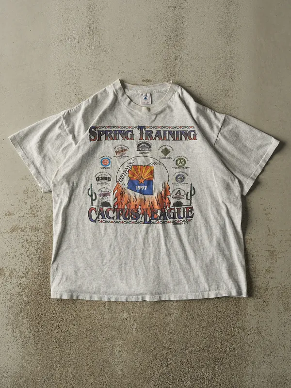 Vintage 97' Heather Grey Baseball Spring Training Tee (L/XL) sold by Rebalance Vintage
