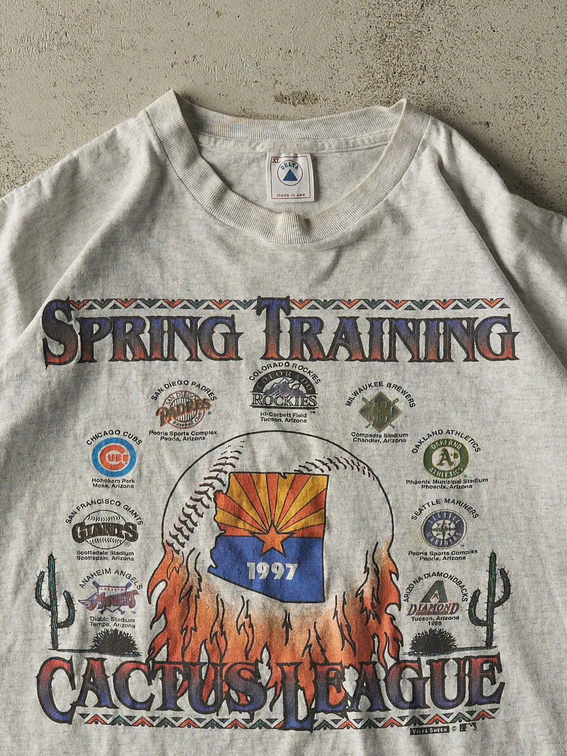 Vintage 97' Heather Grey Baseball Spring Training Tee (L/XL) sold by Rebalance Vintage product image thumbnail 2