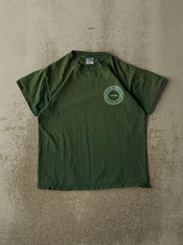 Vintage 02' Green Elton John x Billy Joel "Face to Face" Tour Tee (M/L) sold by Rebalance Vintage