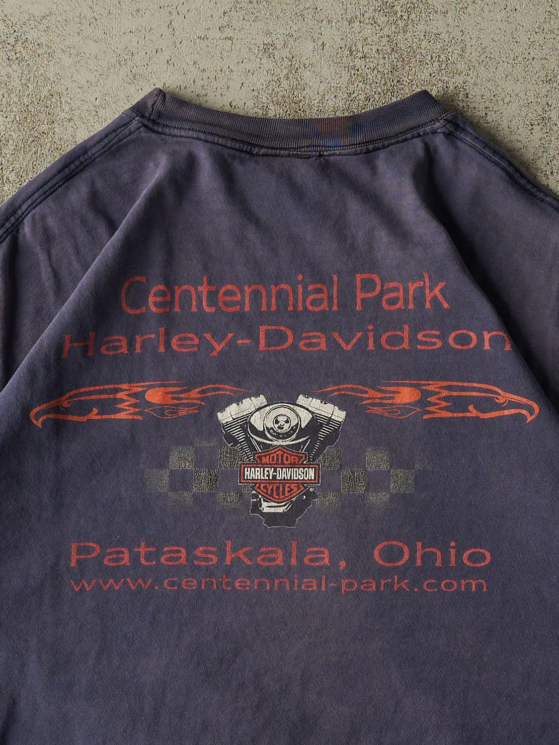 Vintage 03' Sun Faded Navy Harley Davidson Ohio Tee (L/XL) sold by Rebalance Vintage product image thumbnail 4