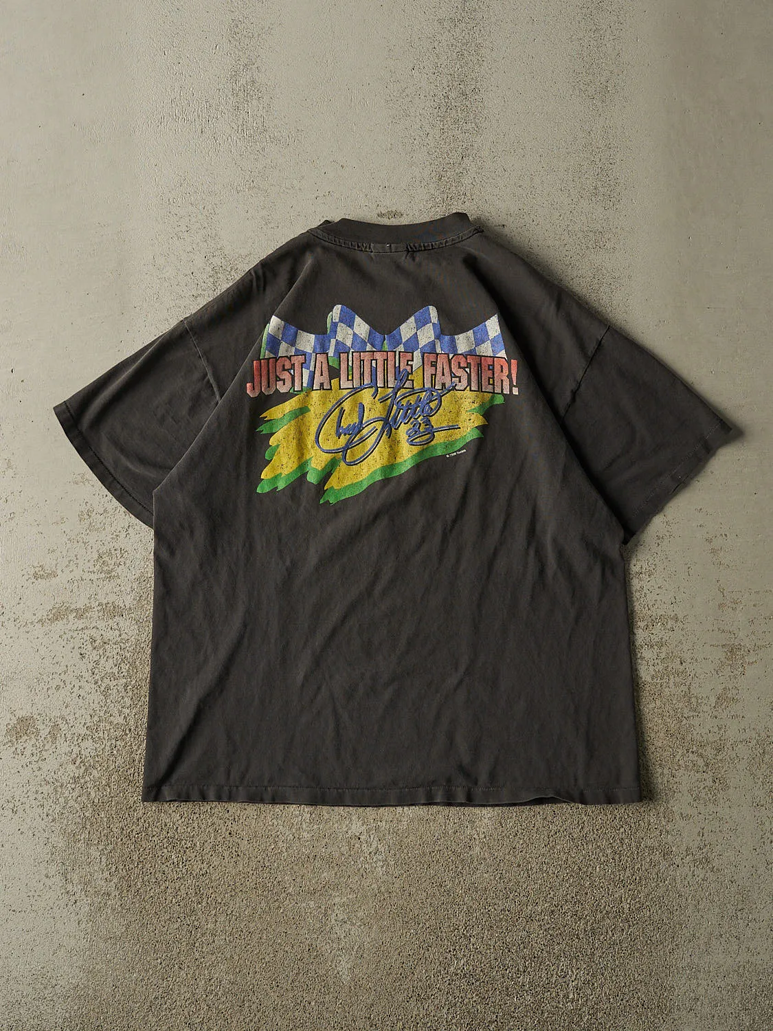 Vintage 96' Black Chad Little John Deere Racing Single Stitch Tee (L/XL) sold by Rebalance Vintage product image thumbnail 2