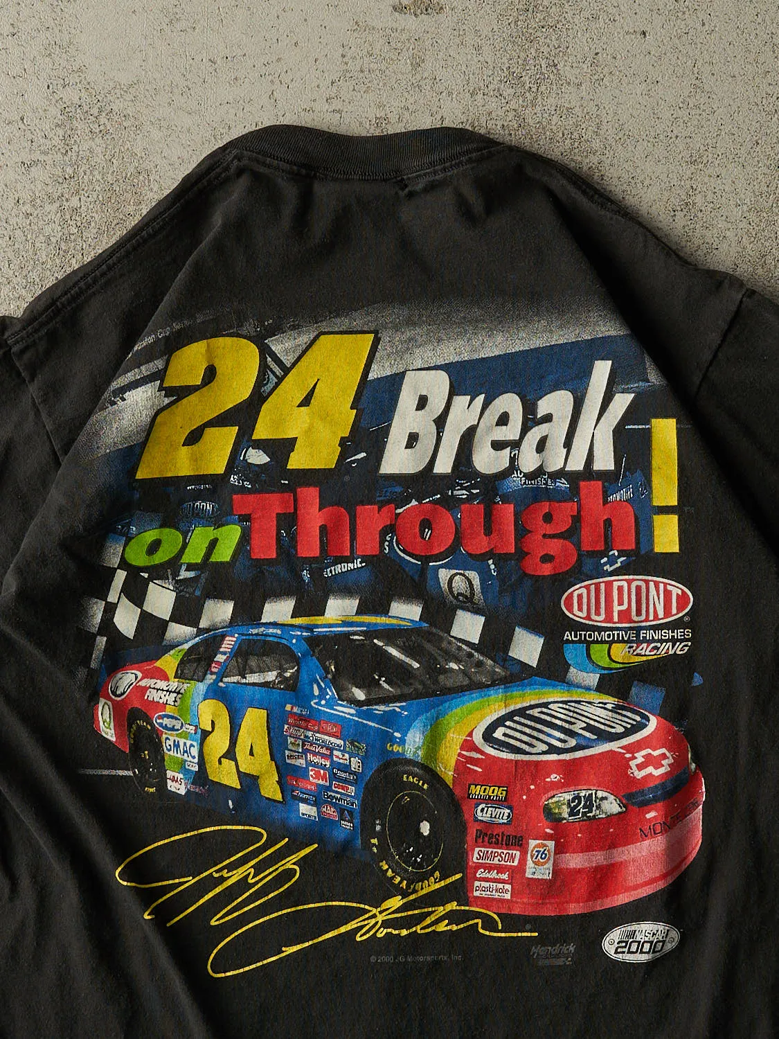 Vintage 00' Black Jeff Gordon Nascar Tee (L/XL) sold by Rebalance Vintage product image thumbnail 4