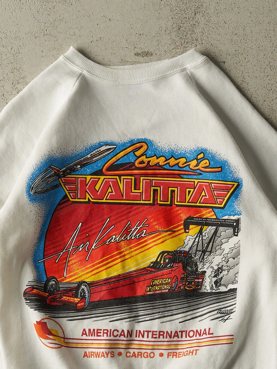 Vintage 90s White Connie Ekalitta Racing Crewneck (S/M) sold by Rebalance Vintage product image thumbnail 3