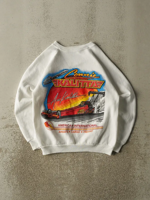 Vintage 90s White Connie Ekalitta Racing Crewneck (S/M) sold by Rebalance Vintage
