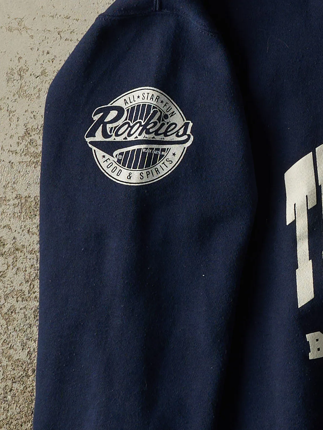 Vintage 90s Navy Blue Russell Athletic Madison Mallards "The Shoe Box" Crewneck (XL) sold by Rebalance Vintage product image thumbnail 3