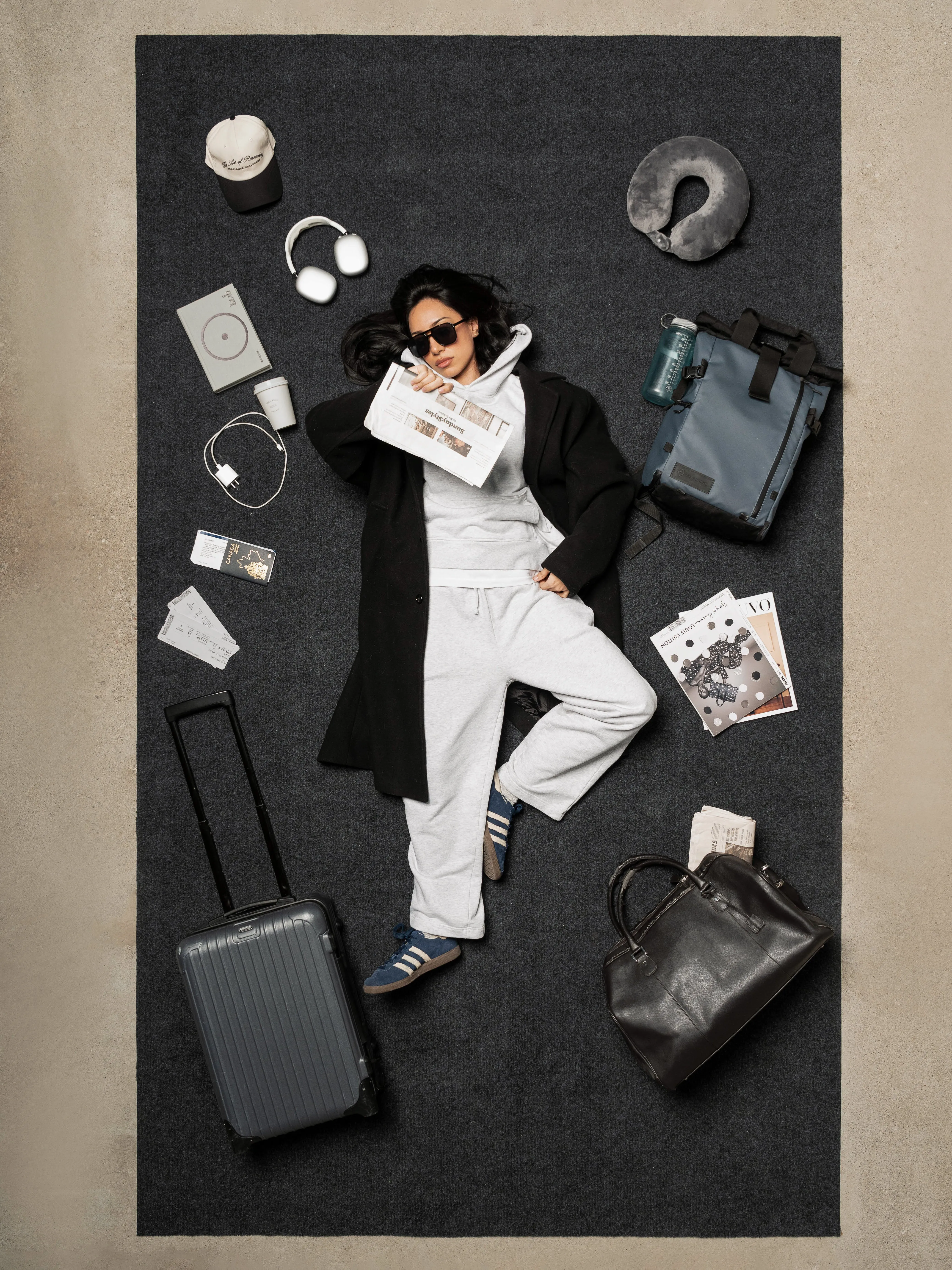 Everyday Boxy Hoodie – Heather Grey sold by Rebalance Vintage product image thumbnail 3