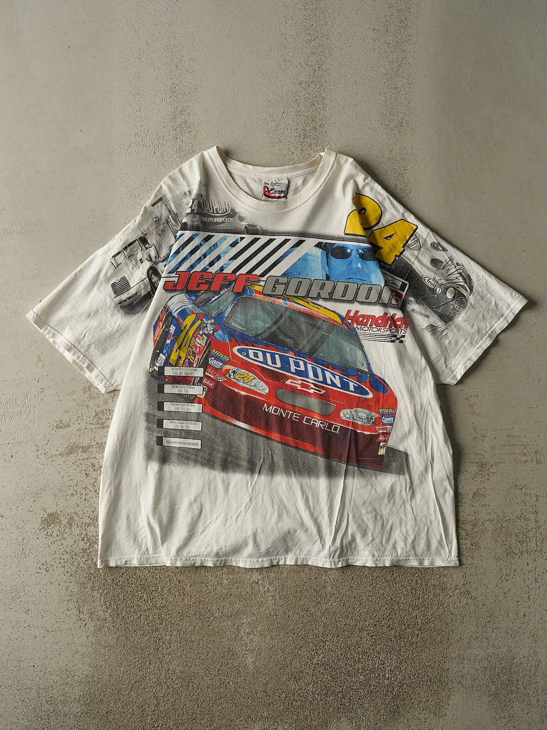 Vintage 04' White Jeff Gordon Nascar Racing Tee (XXL/XXXL) sold by Rebalance Vintage