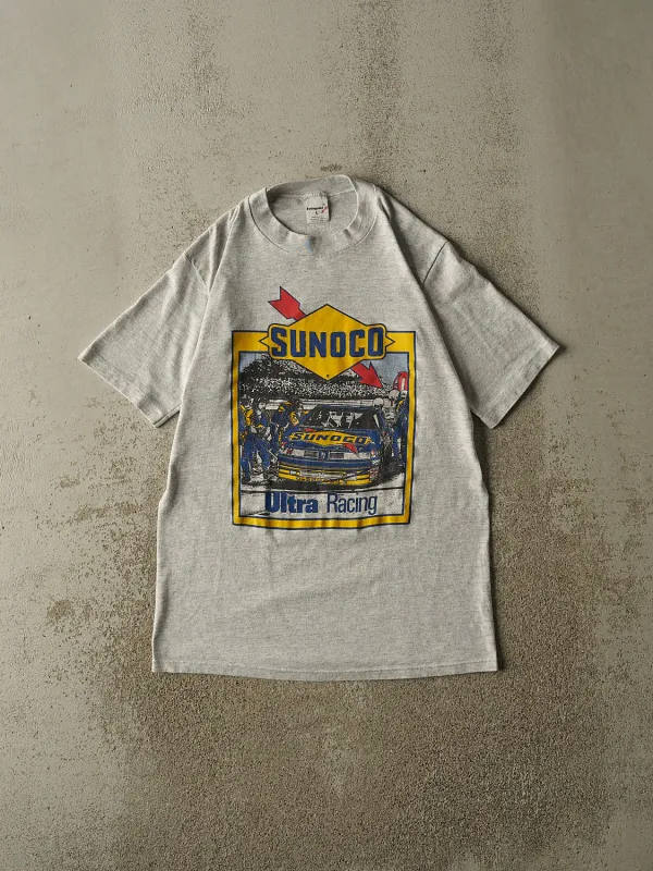 Vintage 80s Heather Grey Sunoco Racing Tee (S/M) made by Rebalance Vintage