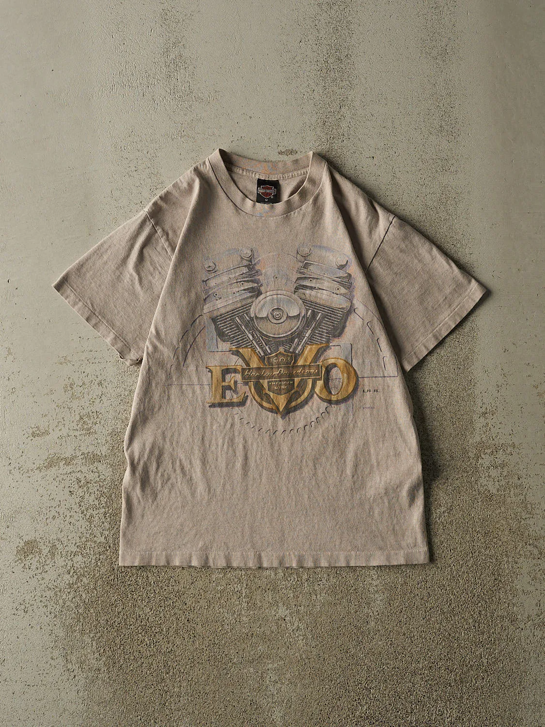 Vintage 95' Beige Harley Davidson Buford GA Tee (S/M) sold by Rebalance Vintage