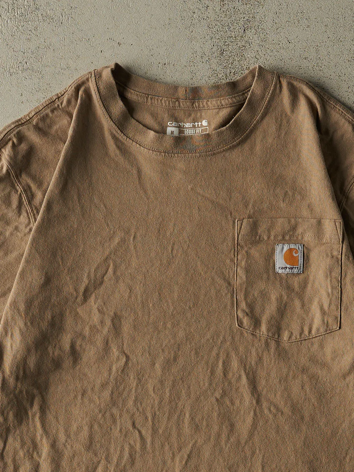 Vintage Y2K Beige Carhartt Pocket Tee (L) sold by Rebalance Vintage product image thumbnail 2