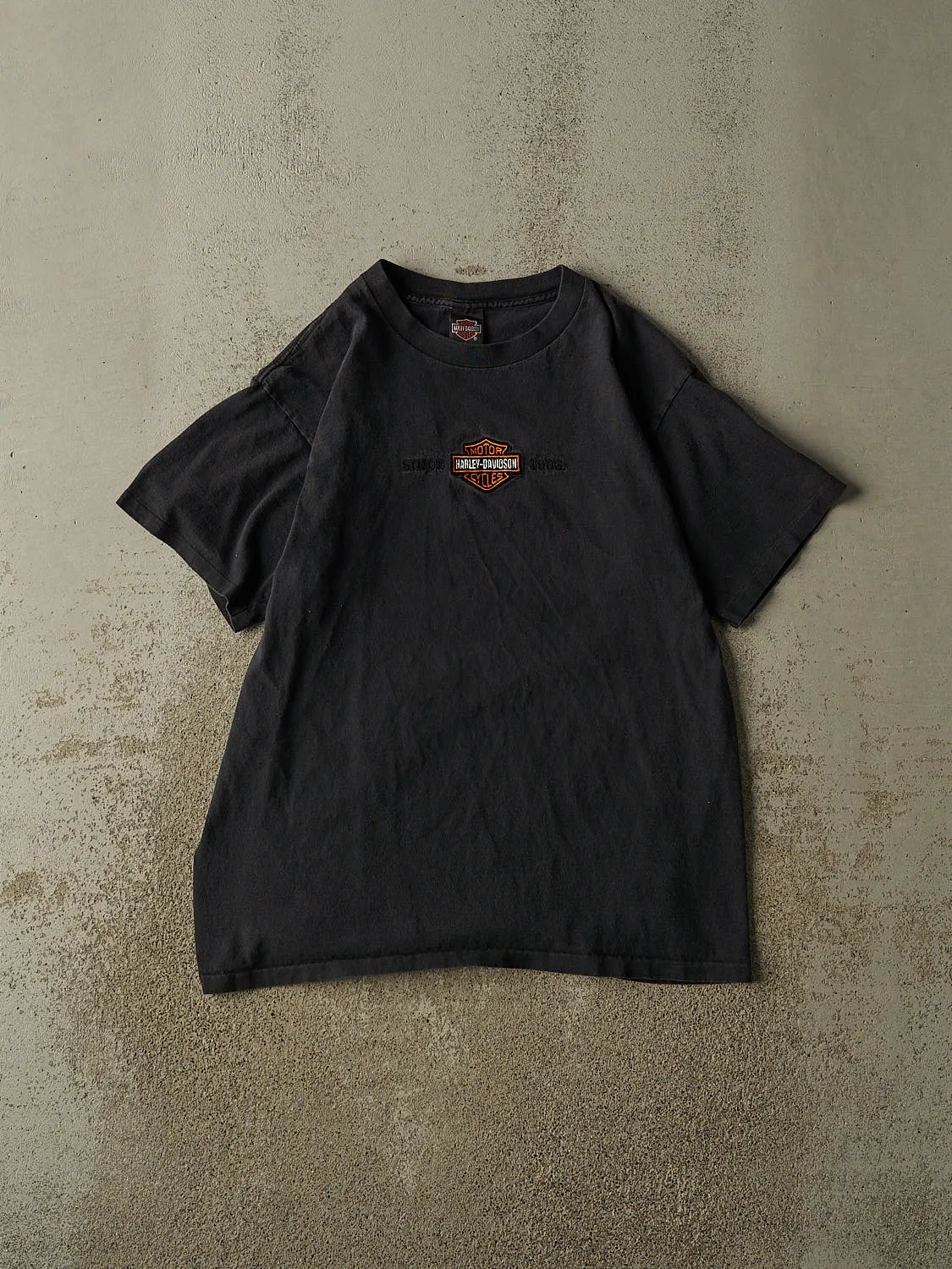 Vintage 90s Black Harley Davidson Napoleon OH Tee (L) sold by Rebalance Vintage