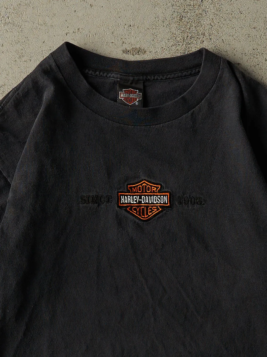Vintage 90s Black Harley Davidson Napoleon OH Tee (L) sold by Rebalance Vintage product image thumbnail 3