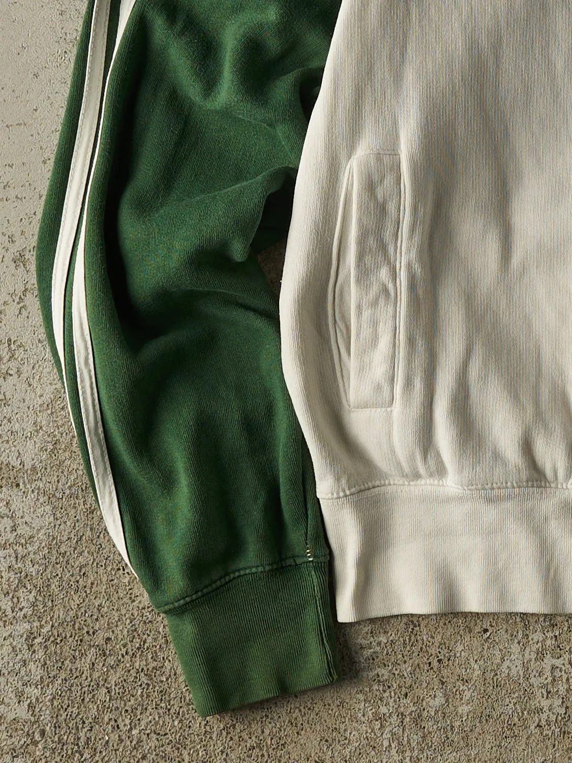 Vintage Y2K White & Green Aeropostale Zip Up Track Sweater (S/M) sold by Rebalance Vintage product image thumbnail 3