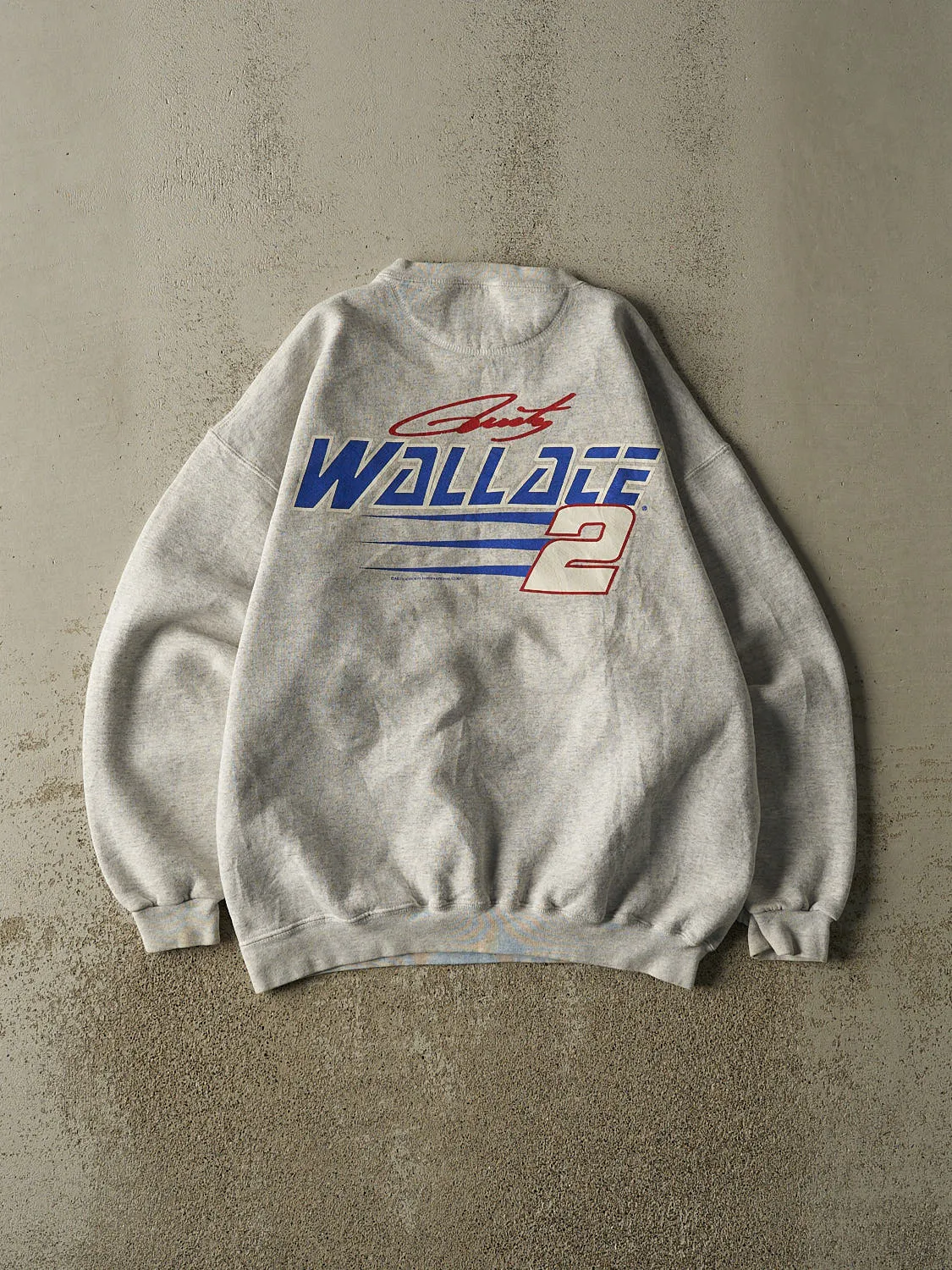 Vintage 90s Heather Grey Rusty Wallace Racing Crewneck (L/XL) sold by Rebalance Vintage product image thumbnail 2