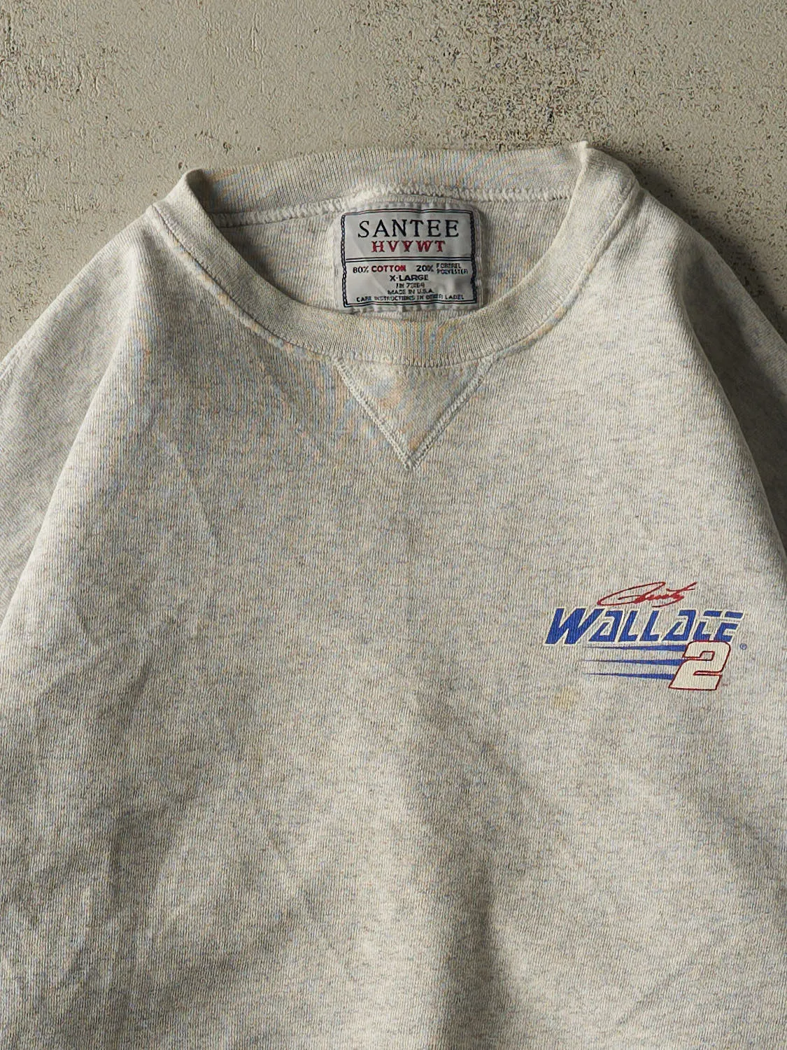 Vintage 90s Heather Grey Rusty Wallace Racing Crewneck (L/XL) sold by Rebalance Vintage product image thumbnail 3
