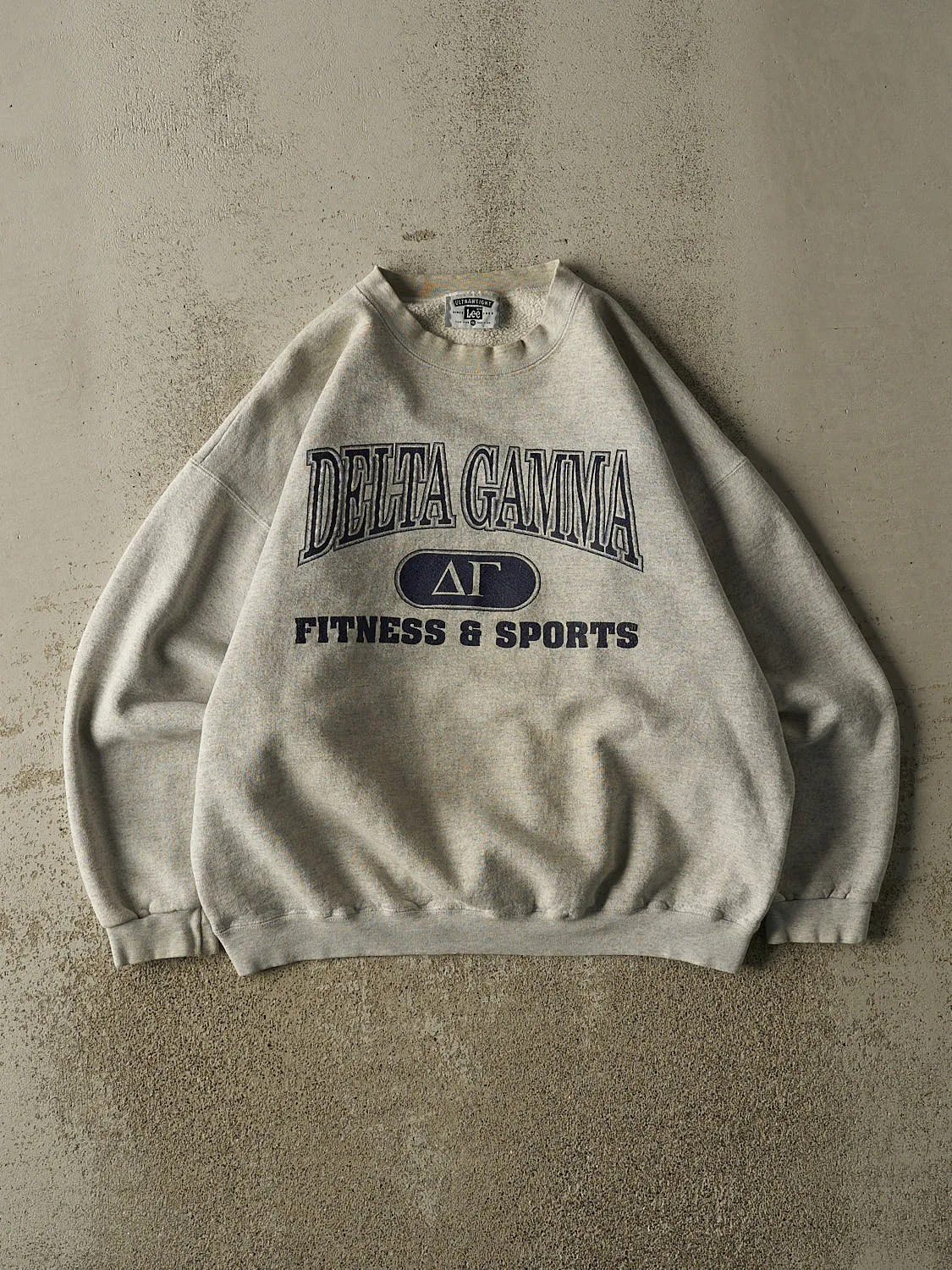 Vintage 90s Heather Grey Delta Gamma Crewneck (L/XL) sold by Rebalance Vintage