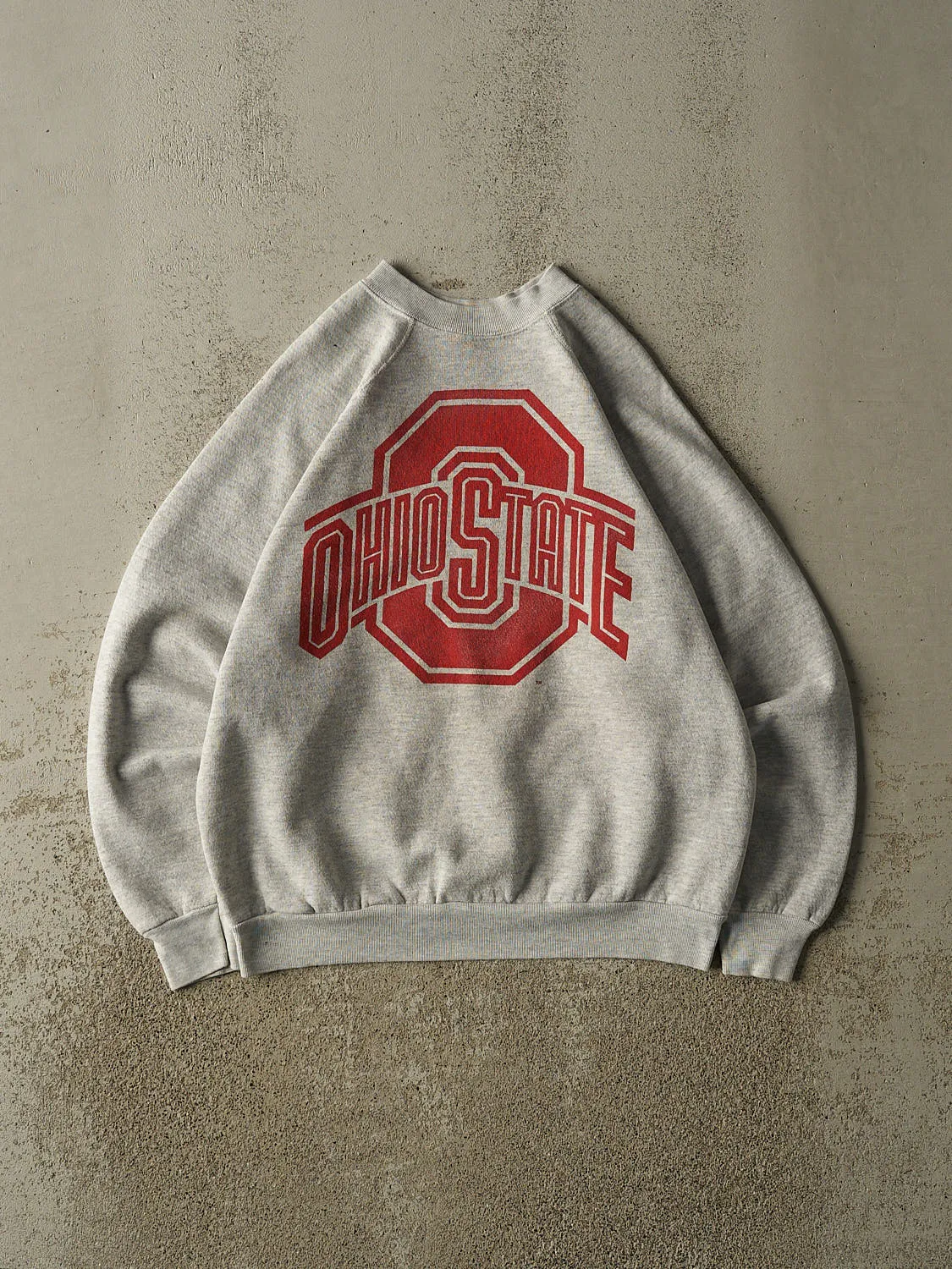Vintage 80s Heather Grey Ohio State University Crewneck (S) sold by Rebalance Vintage