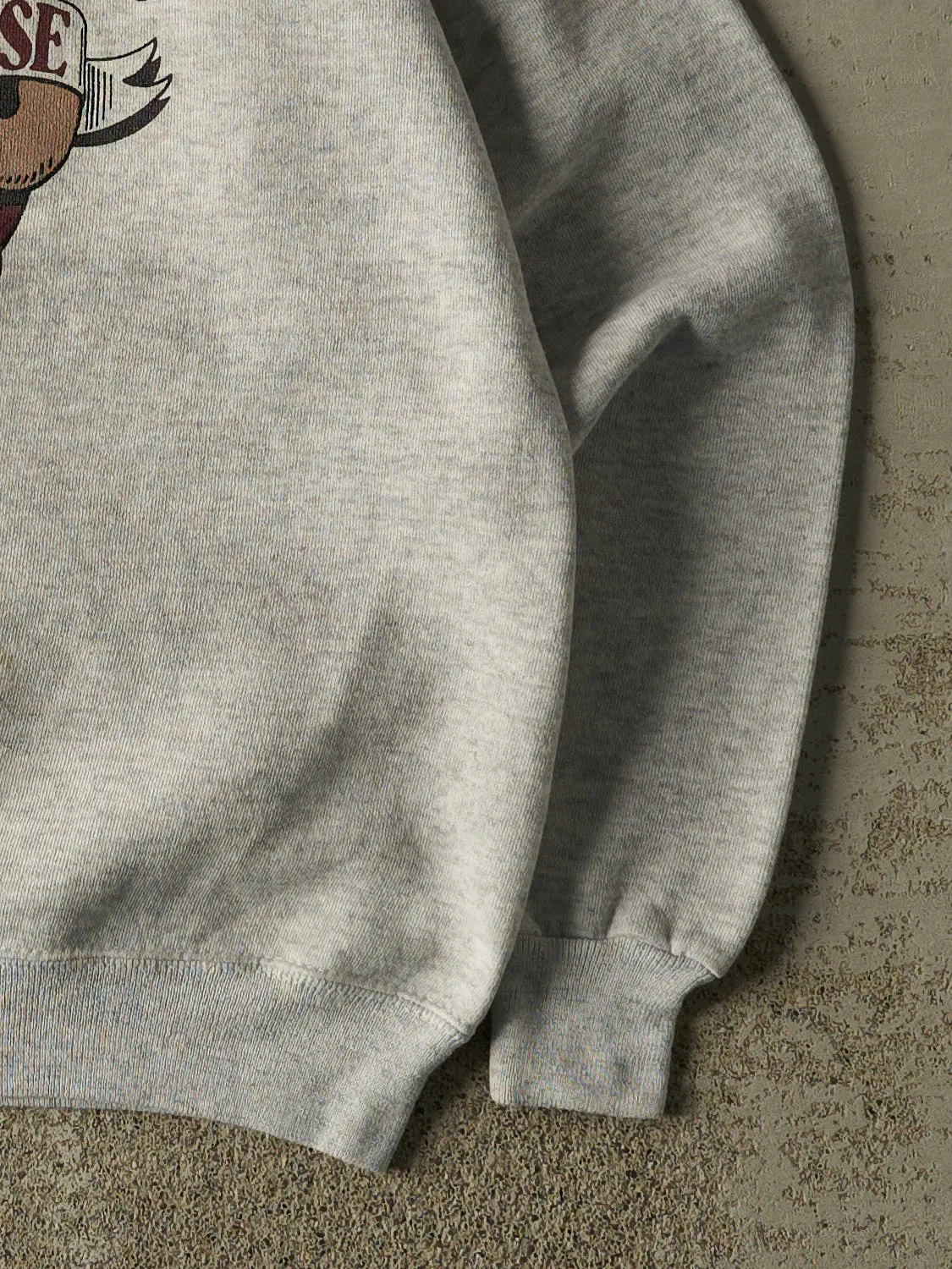 Vintage 80s Heather Grey Smiling Moose University Crewneck (S) sold by Rebalance Vintage product image thumbnail 4