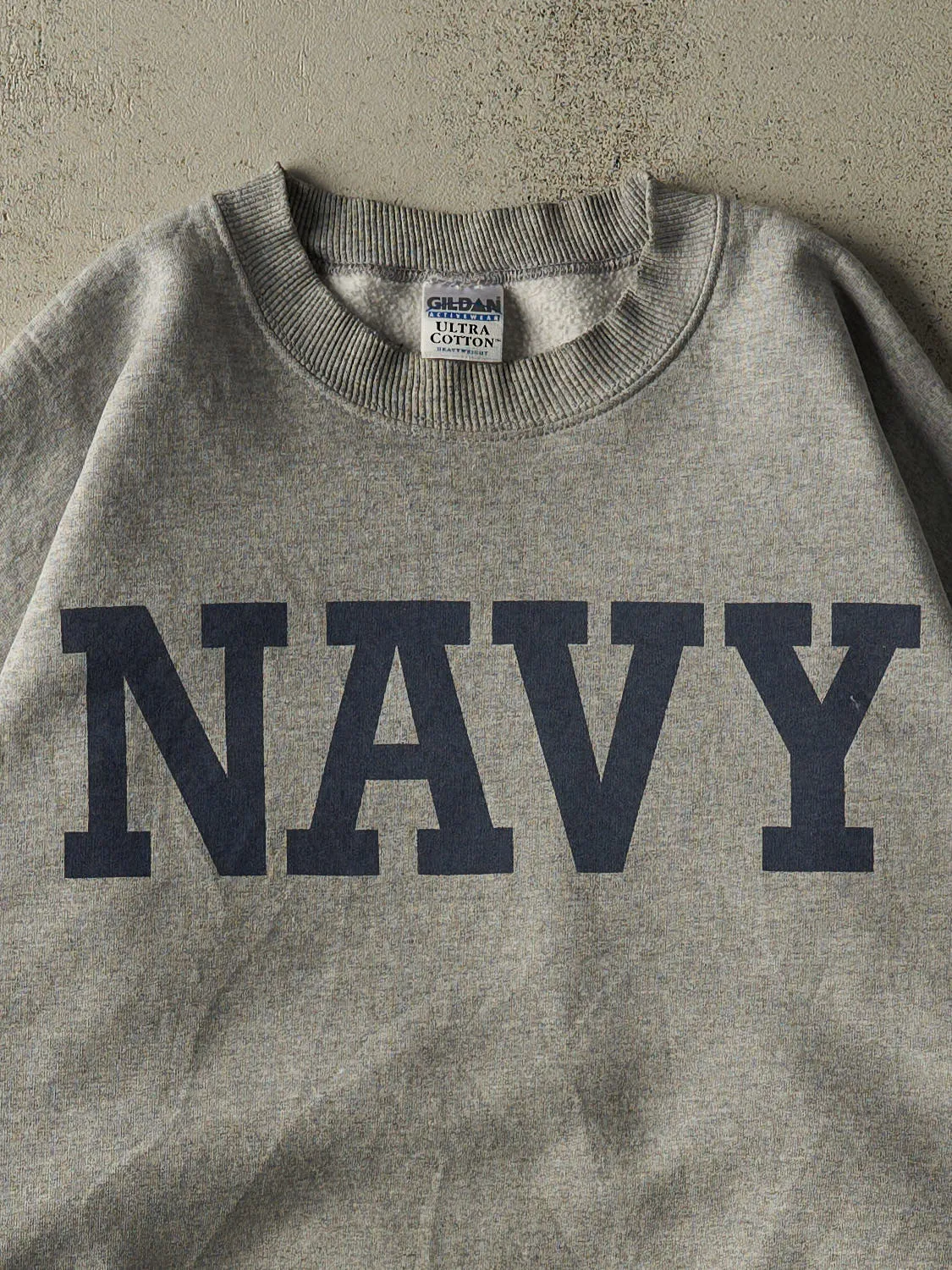 Vintage Y2K Grey US Navy Crewneck (L/XL) sold by Rebalance Vintage product image thumbnail 2