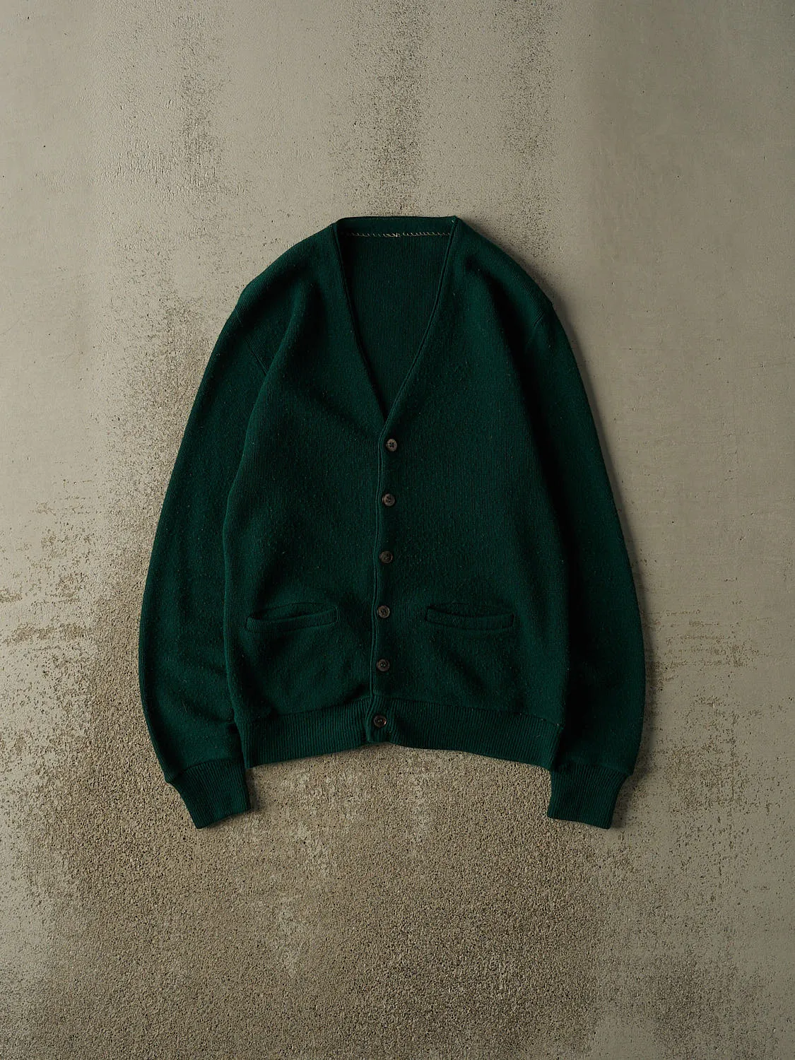 Vintage 70s Green Knit Cardigan (XS/S) sold by Rebalance Vintage