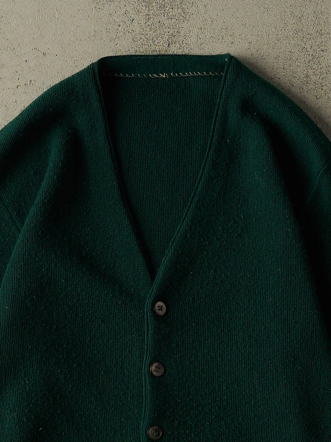 Vintage 70s Green Knit Cardigan (XS/S) sold by Rebalance Vintage product image thumbnail 2