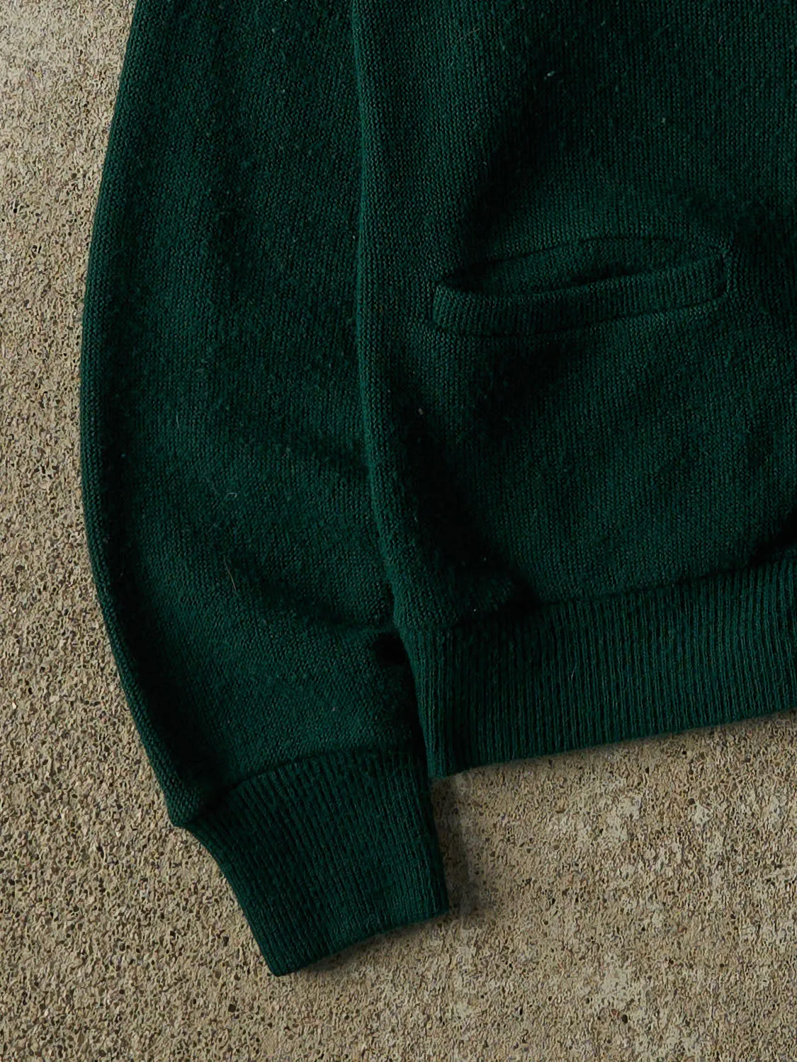 Vintage 70s Green Knit Cardigan (XS/S) sold by Rebalance Vintage product image thumbnail 3
