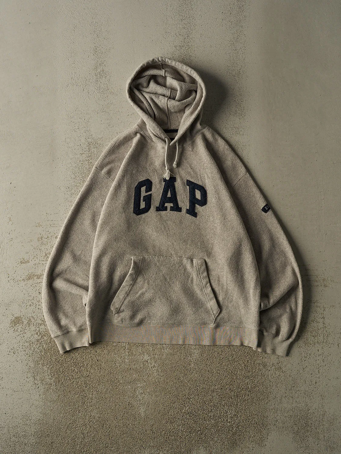 Vintage 90s Beige Gap Fleece Hoodie (L/XL) sold by Rebalance Vintage