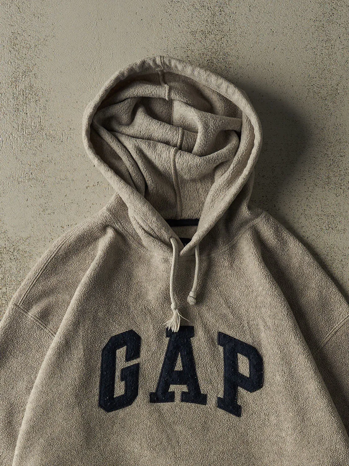 Vintage 90s Beige Gap Fleece Hoodie (L/XL) sold by Rebalance Vintage product image thumbnail 2