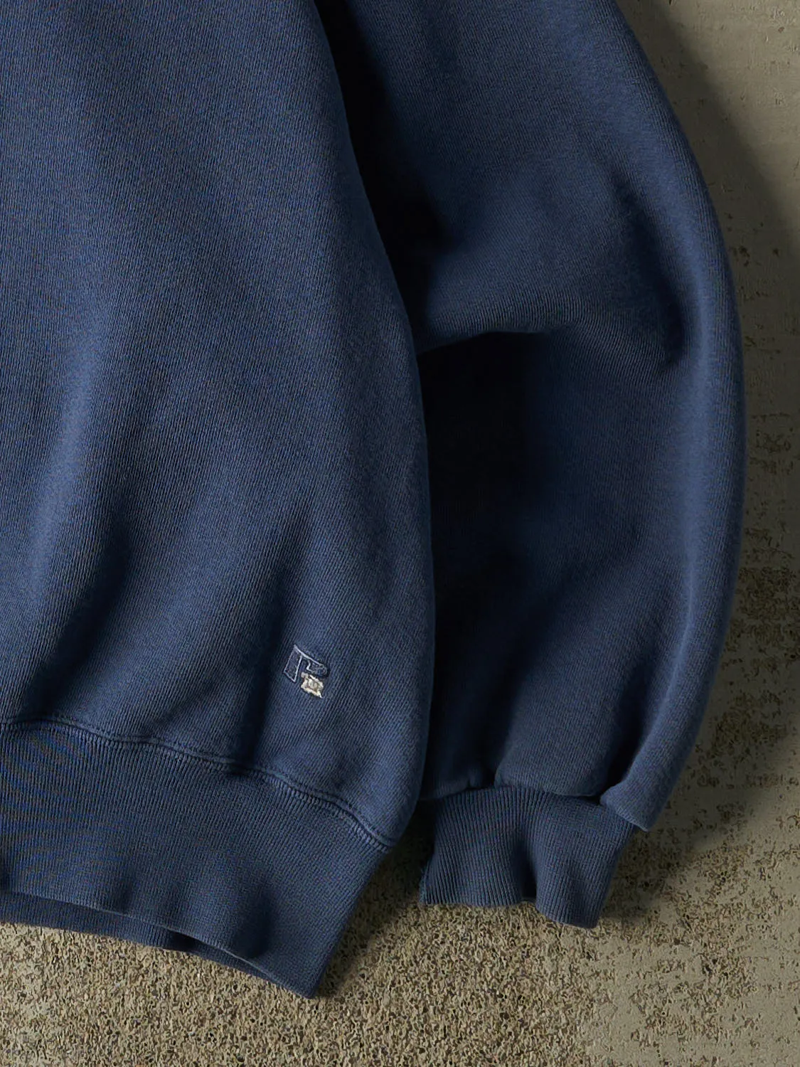 Vintage 90s Slate Blue Russell Athletic Blank Crewneck (L/XL) sold by Rebalance Vintage product image thumbnail 4