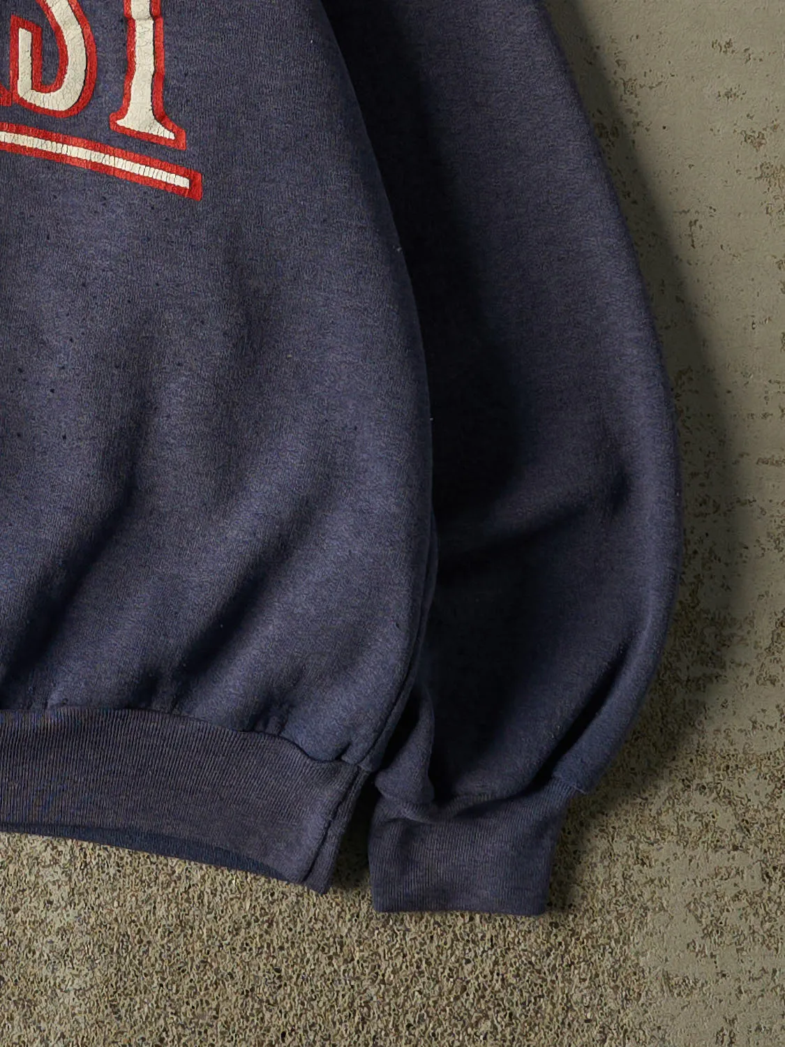 Vintage 80s RARE Sun Faded Navy Long Last Harley Crewneck (XS) sold by Rebalance Vintage product image thumbnail 4