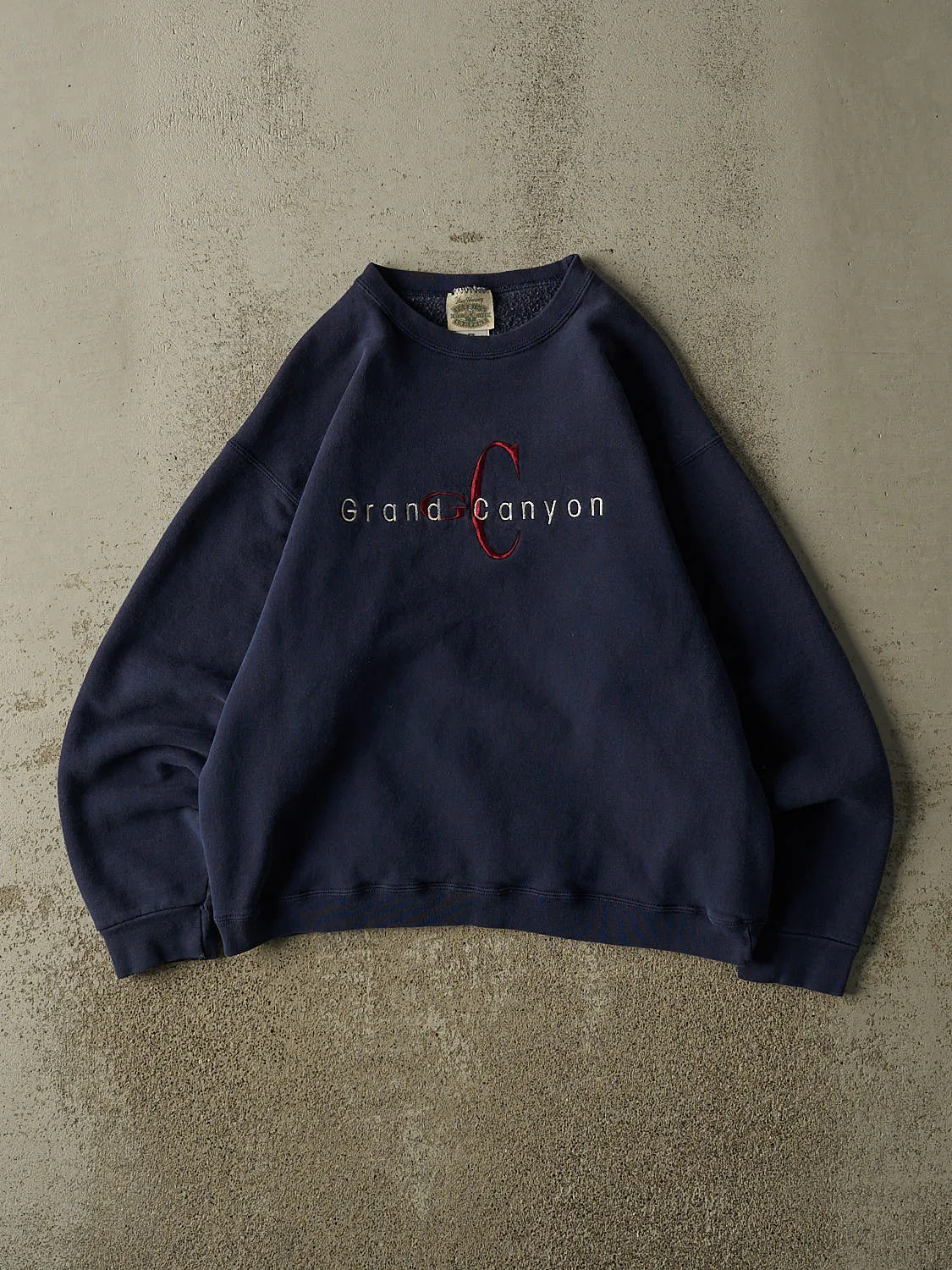 Vintage 90s Navy Blue Grand Canyon Embroidered Crewneck (M) sold by Rebalance Vintage