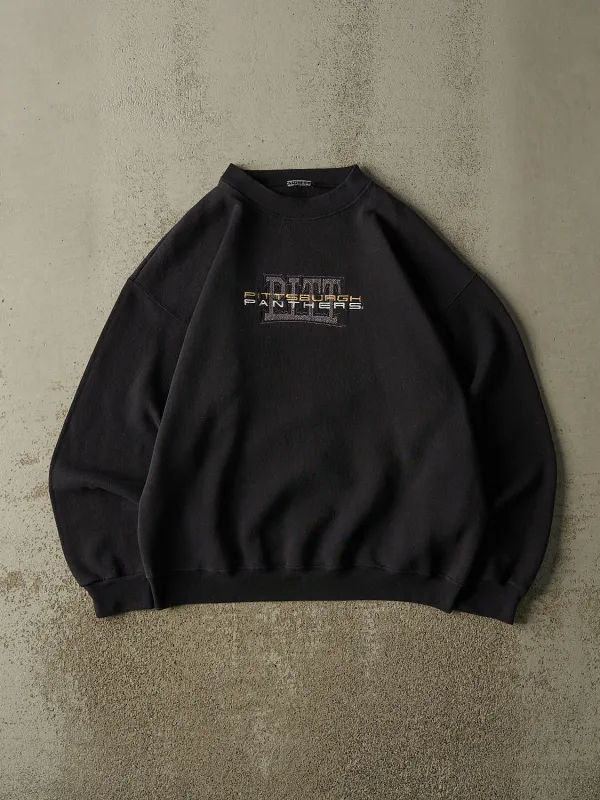 Vintage 90s Black Pittsburgh University Panthers Crewneck (M/L) sold by Rebalance Vintage