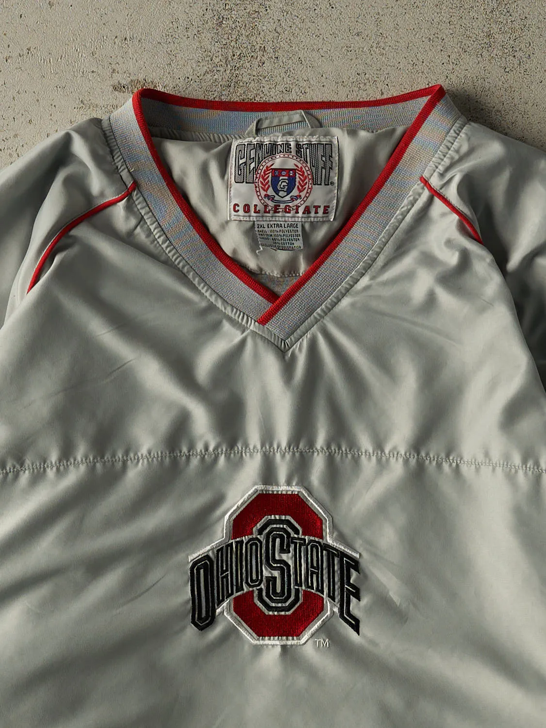 Vintage 90s Grey Ohio State University Coaches Jacket (XL/XXL) sold by Rebalance Vintage product image thumbnail 2