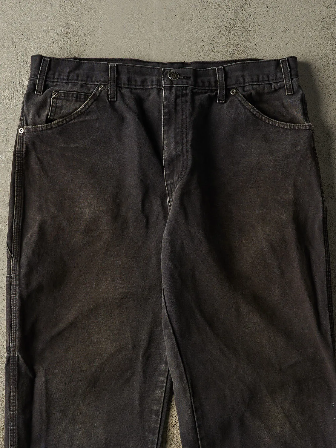 Vintage 90s Faded Black Dickies Carpenter Pants (34x30.5) sold by Rebalance Vintage product image thumbnail 4
