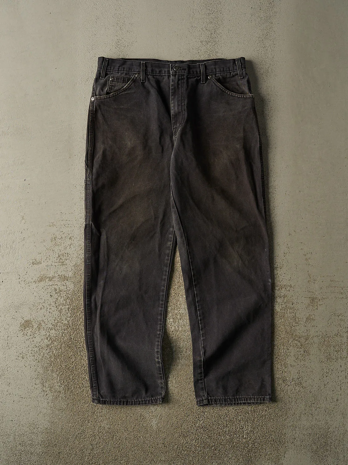 Vintage 90s Faded Black Dickies Carpenter Pants (34x30.5) sold by Rebalance Vintage