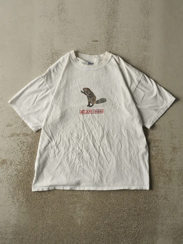 Vintage Y2K White Molson Canadian Tee (M/L) sold by Rebalance Vintage