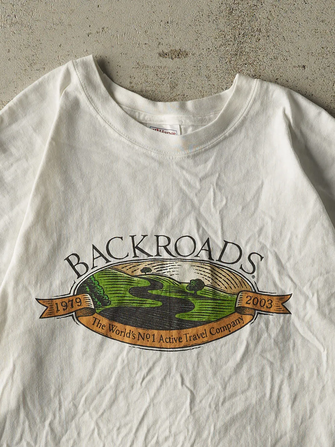 Vintage 03' White Backroads Tee (L) sold by Rebalance Vintage product image thumbnail 2