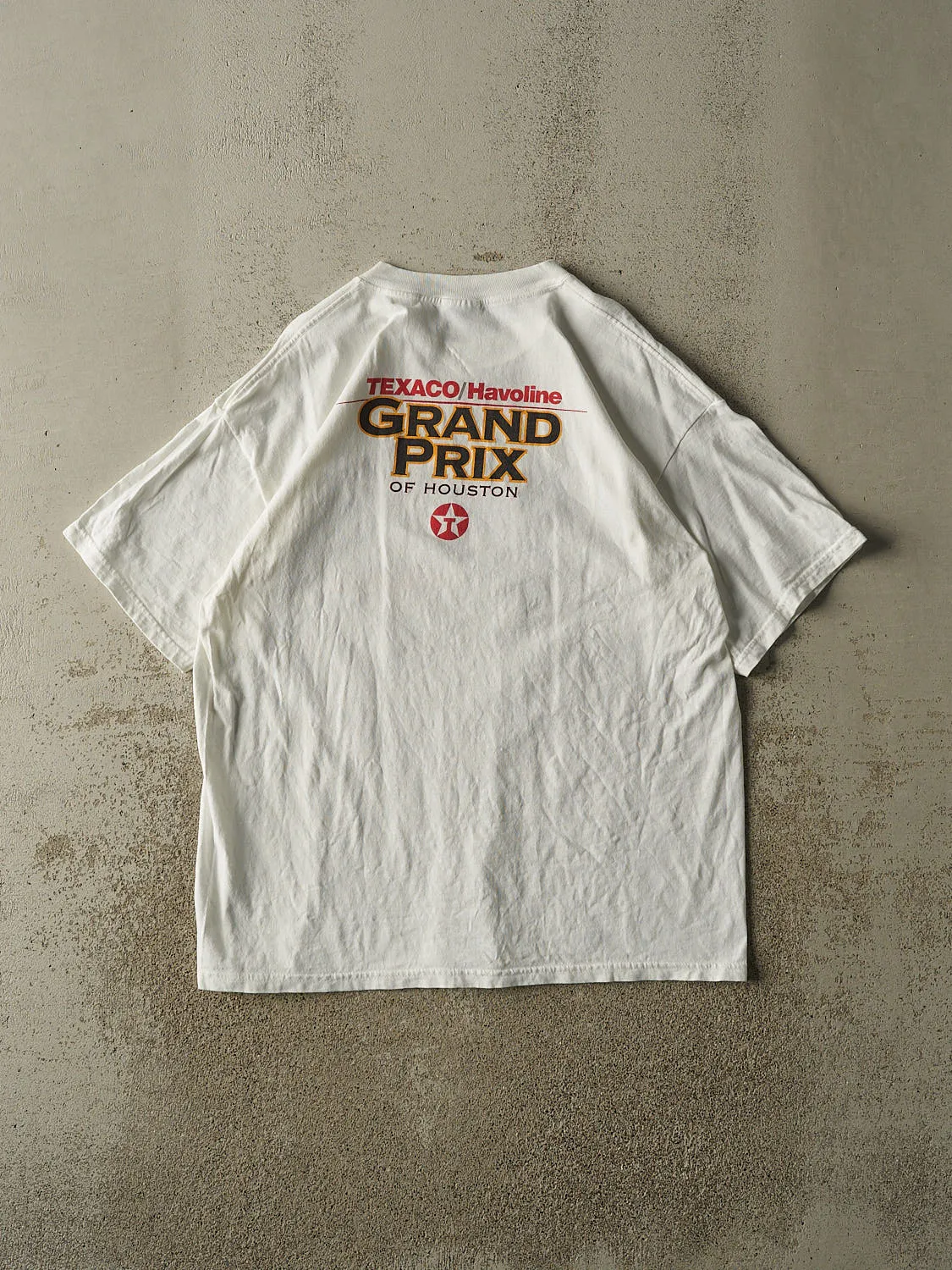 Vintage 90s White Texaco Grand Prix Houston Tee (L/XL) sold by Rebalance Vintage product image thumbnail 2