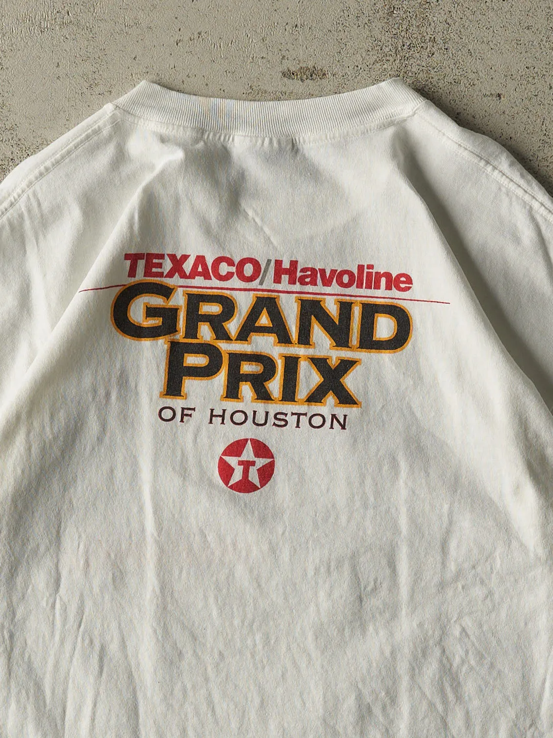 Vintage 90s White Texaco Grand Prix Houston Tee (L/XL) sold by Rebalance Vintage product image thumbnail 4