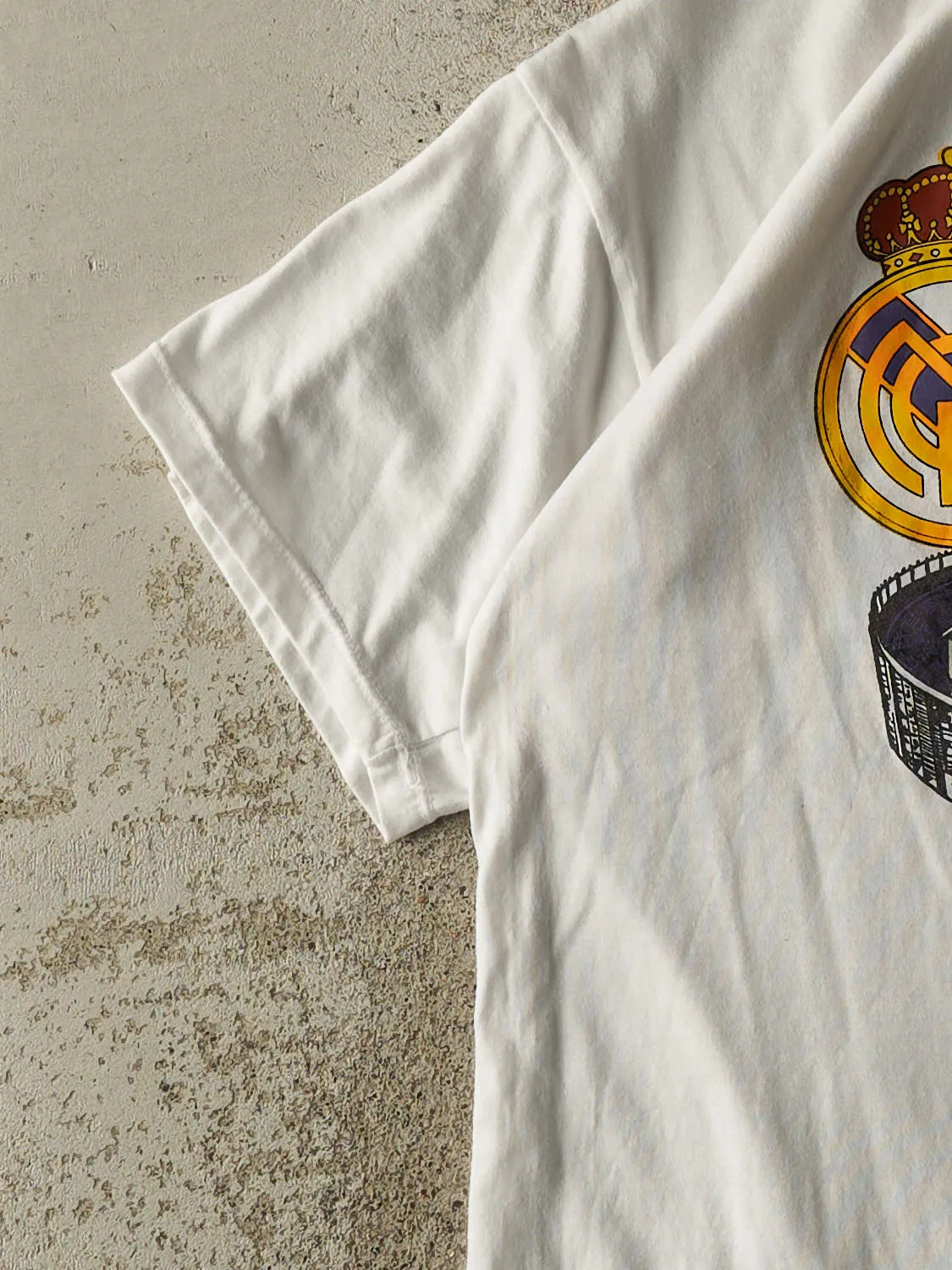 Vintage 90s White Real Madrid Tee (S/M) sold by Rebalance Vintage product image thumbnail 3