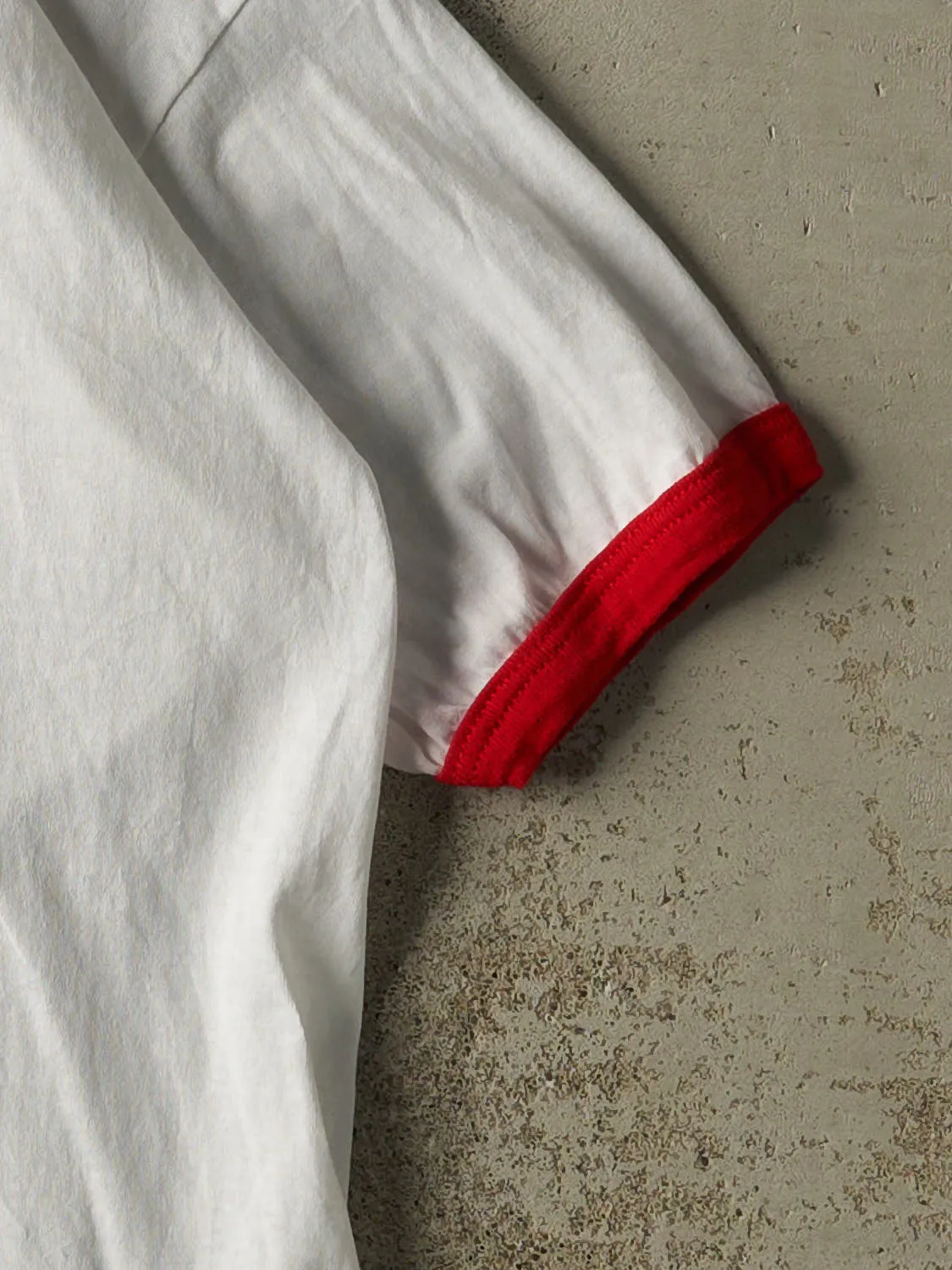 Vintage 80s White Vera Import Parts Ringer Tee (L/XL) sold by Rebalance Vintage product image thumbnail 4